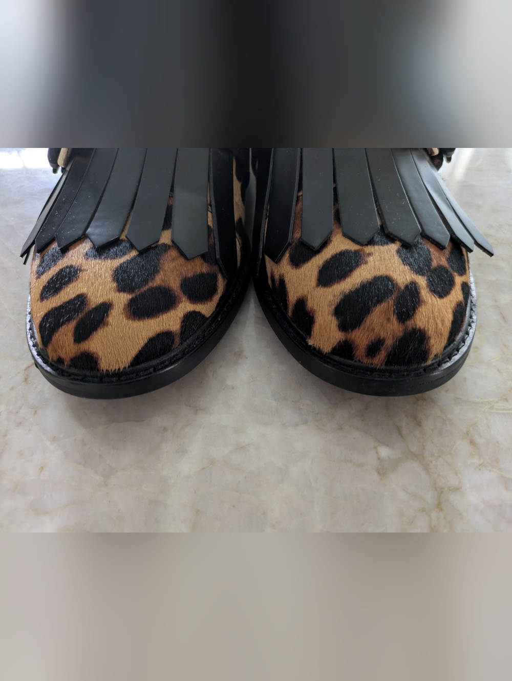 NEW J. Crew Leopard Print Real Calf Hair Loafers ~ Sz 7.5 - Picture 7 of 7